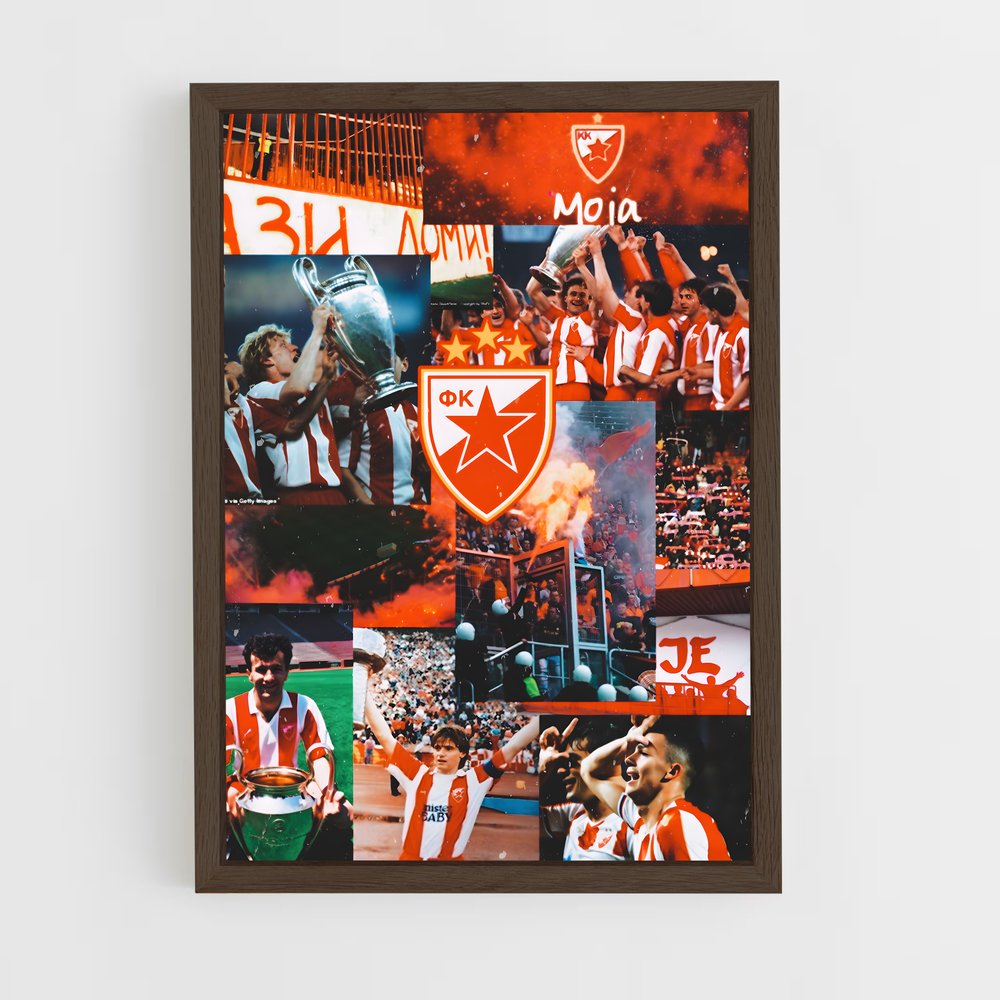 Poster Étoile Rouge en Action – affiche Basketball (vue 5)